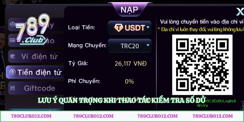 Lưu ý quan trọng khi thao tác kiểm tra số dử